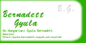 bernadett gyula business card